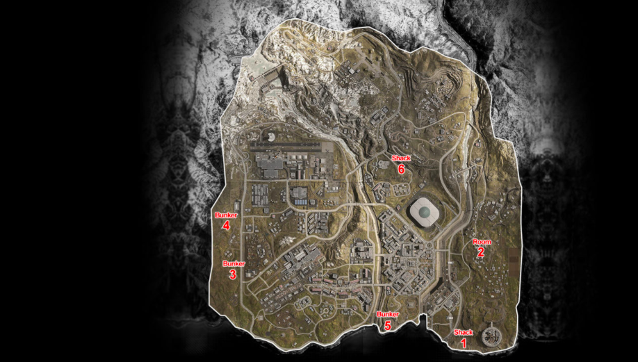 bunker codes map